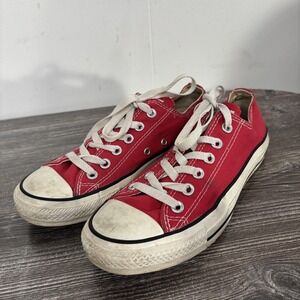 Converse Shoes Size 6 Red Chuck Taylor All Star Dainty Low Top Sneaker